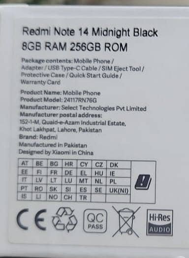 Xiaomi Redmi Note 14