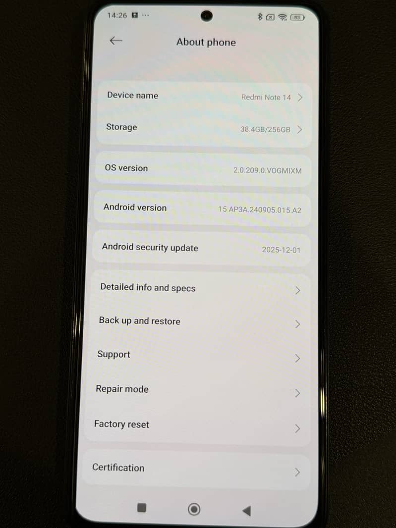 Xiaomi Redmi Note 14 8
