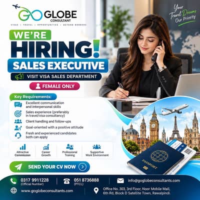 SALES EXECUTIVE FEMALE ONLY