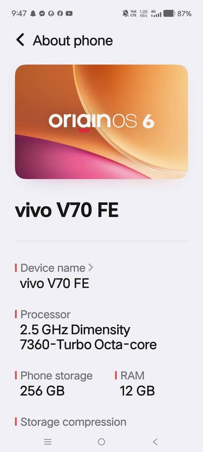 Vivo V70 FE 5G