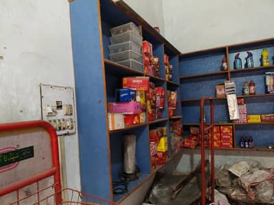 shop counter and rack for sale condition good