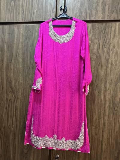 Pure Silk Shirt – Shocking Pink | Medium Size