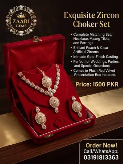 Artificial jewelry set for sale, (0 Times used) (multi color),10/10.