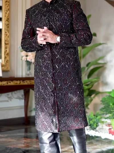 Mens sherwani with Shoes & Kulla. sherwani