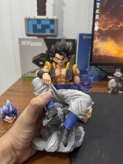 Goku Gogeta Action figure with 3 heads pvc material