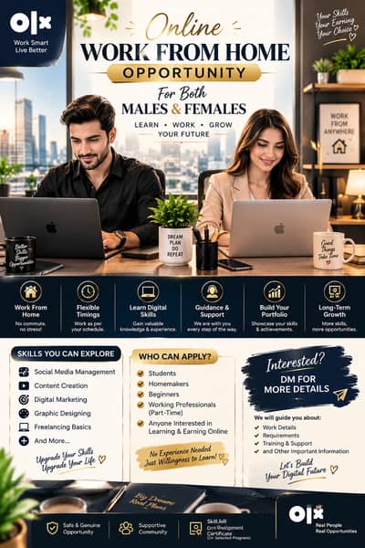 Online Work From Home Opportunity | Male & Female | Flexible Hours & D