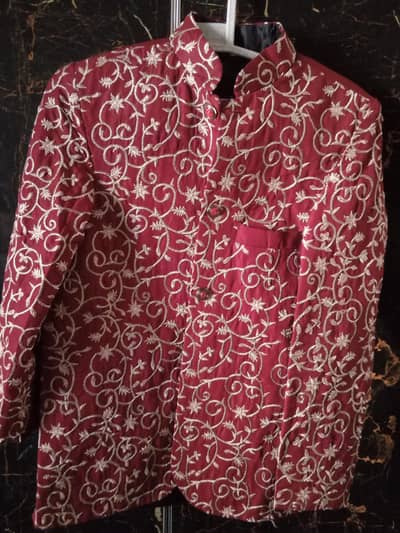 prince coat mahroon  & golden colour