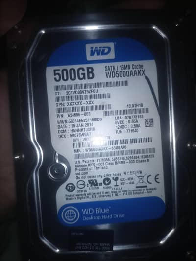 500gb HHD for sale