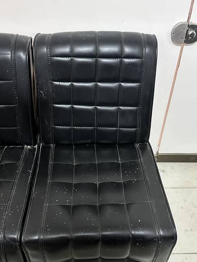 Office use 6 single sofa set black