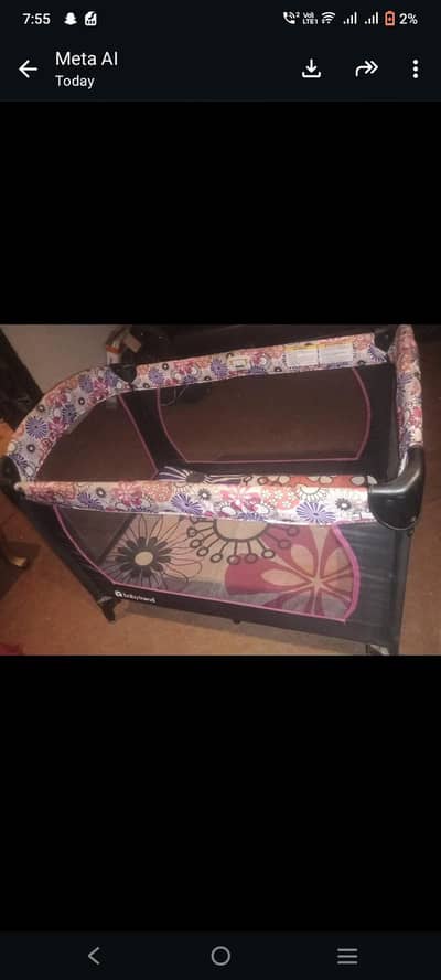 baby trends play pen foldable cot