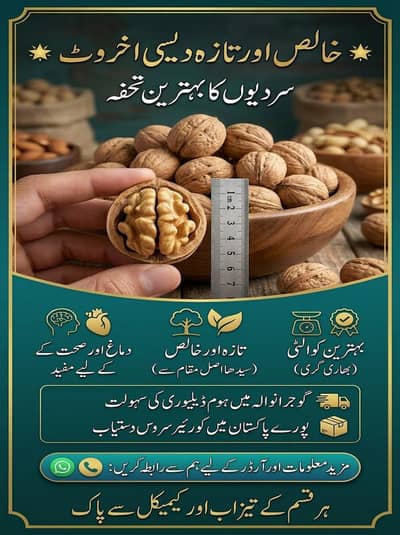 خالص اور تازہ اخروٹ - گوجرانوالہ اور پورے پاکستان  ت