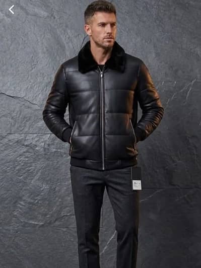 Leather puffer jacket just 3500 M/L/XL