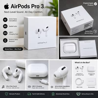Apple AirPods Pro 3 – Brand New Box Pack