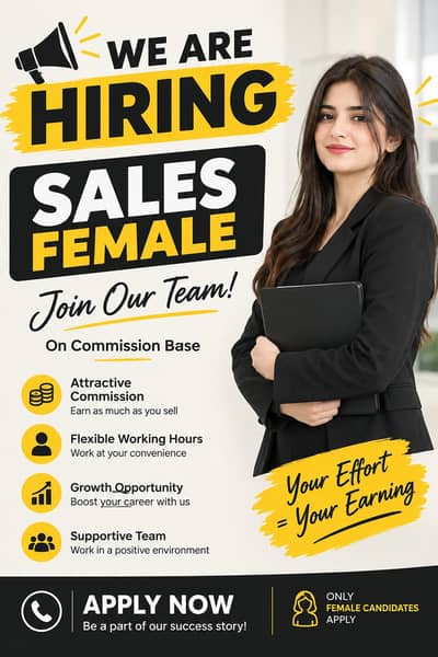 we are hiring sales female