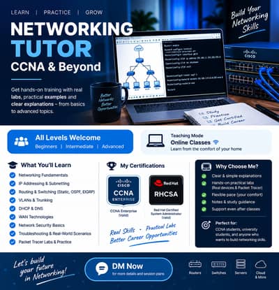 CCNA Networking Tutor | Practical Cisco Labs | Online Classes
