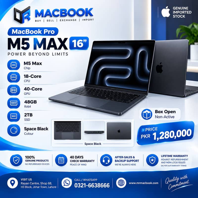 MacBook pro M5 Max 16” 0
