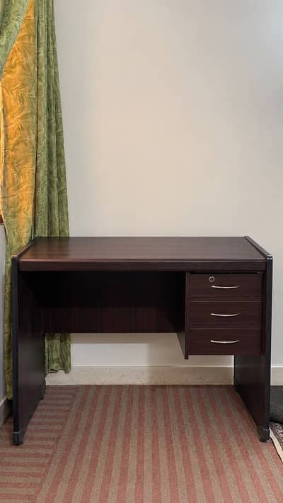Wooden Table With Drawers