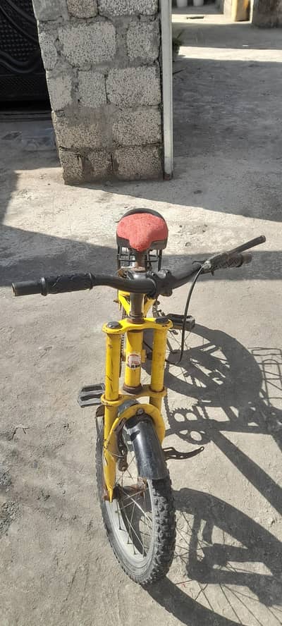 Yellow Focus Kids Bicycle (Strong Metal Frame with Rear Carrier)