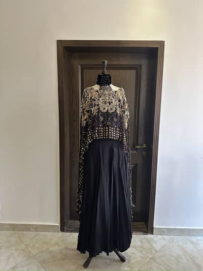 Rani Eman Designer Cape with Skirt Slip,Worn Once, Excellent Condition