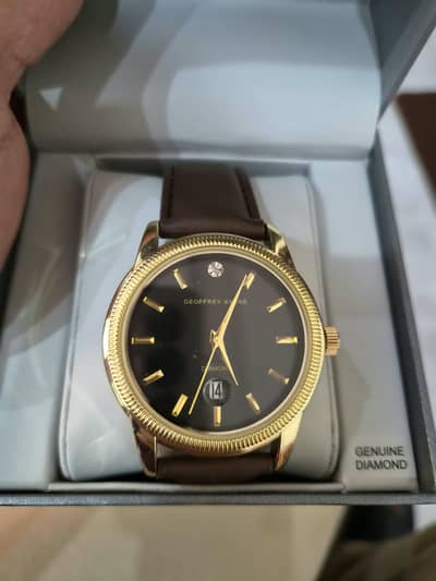 Geoffrey Beene Genuine Diamond Collection Men's Watch – Like New