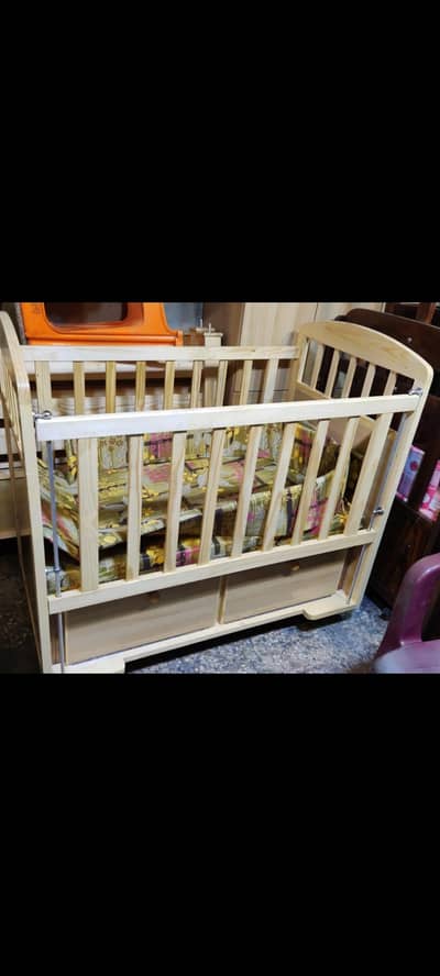 Baby Cot Wooden Laminated