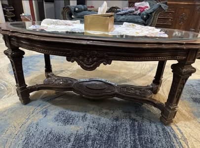 Beautiful Wooden Central Table – Antique Carved Design