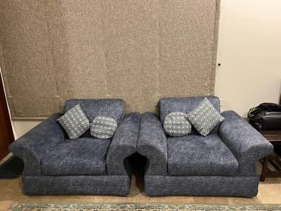 2 custom made single seater sofas for sale