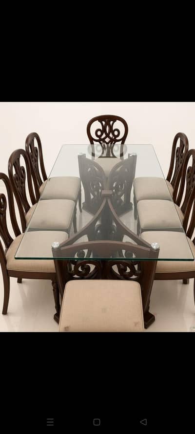 8-seater Glass-Top LUXURY Dining Table