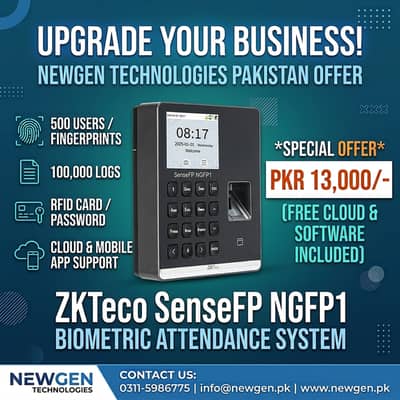 Zkteco Biotime time attendance software senseface2a uface800 k50 cloud