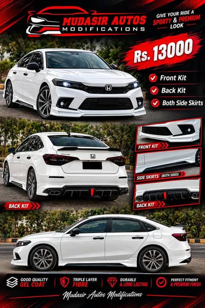 Honda Civic body kit ,Bumper kit,wagonr,Cultus,Corolla all kits ava