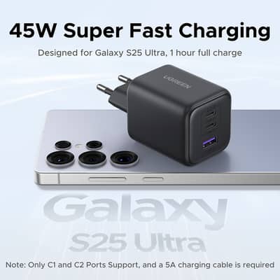UGREEN GaN USB-C Fast Charger 45W | iPhone & Samsung | EU Plug