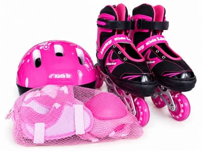  Kids’ Pink Inline Skating Set – Complete Package! 