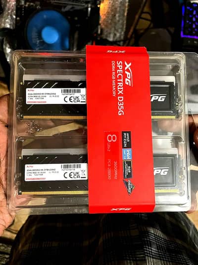 xpg 8x2 16gb 3600mhz cl18 very less used