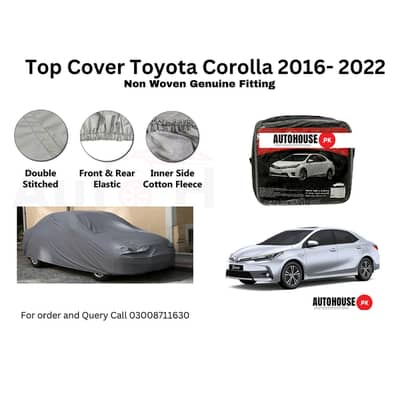 Toyota Corolla Non Woven Car Top Cover - Waterproof - Free Delivery