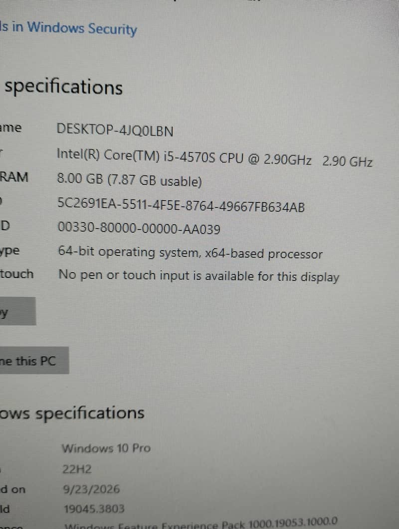 core i5 4th gen Pc 1