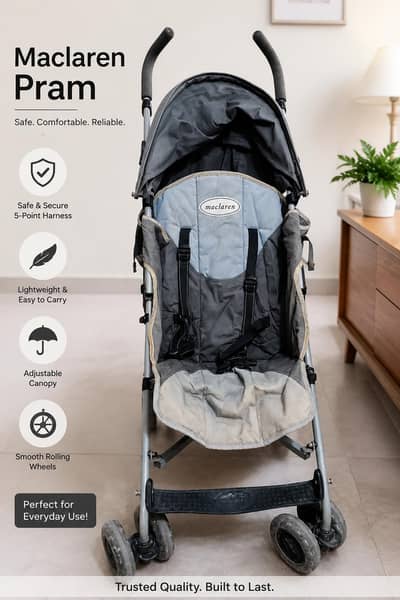 Maclaren Triumph Pram | UK Brand | Lightweight Stroller
