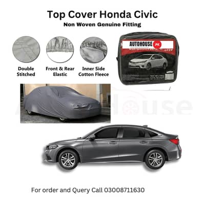 Honda Civic Non Woven Car Top Cover - Waterproof - Free Delivery