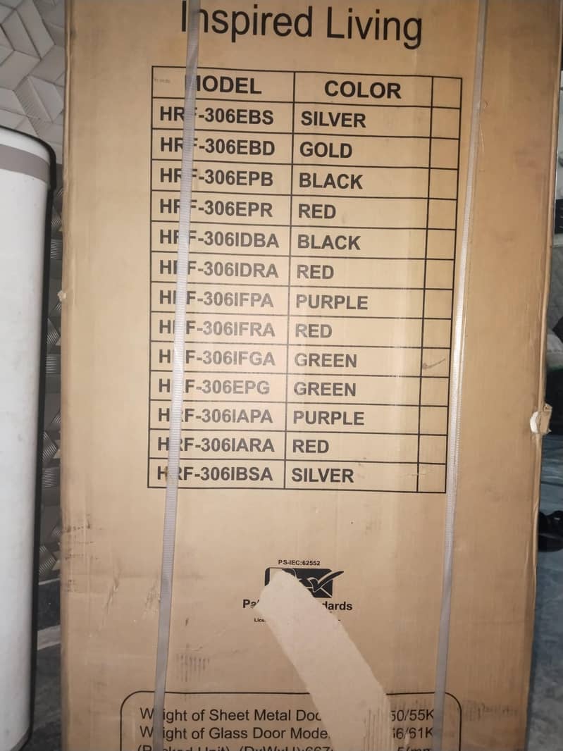 Haier refrigerator model number HRF-306IFGA 0