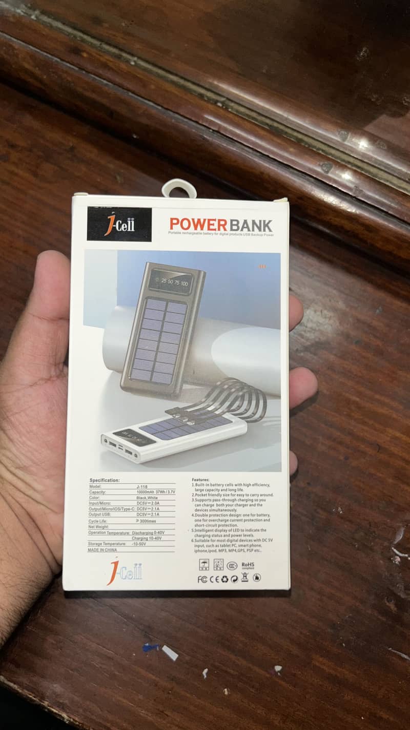 J-Cell Solar Power Bank 10000mAh – Rs. 3,499 – Bulk Available - Power ...