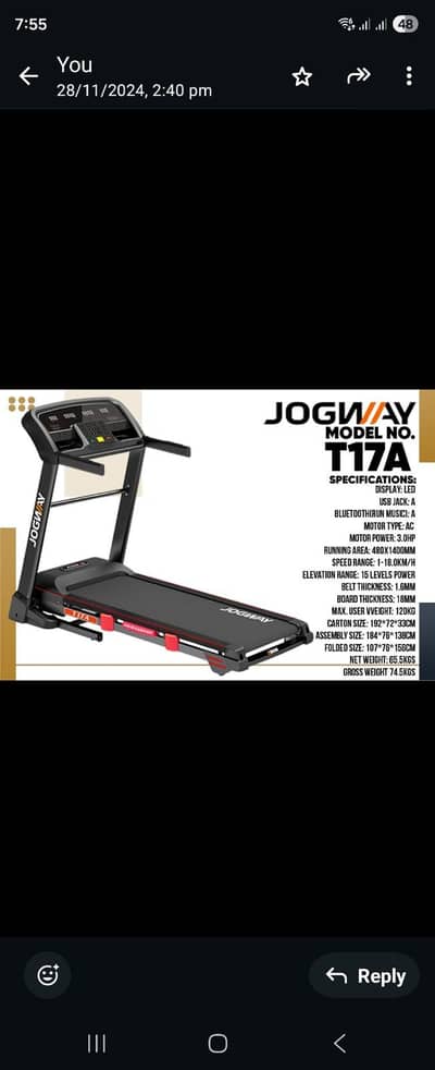 Jogway Treadmill