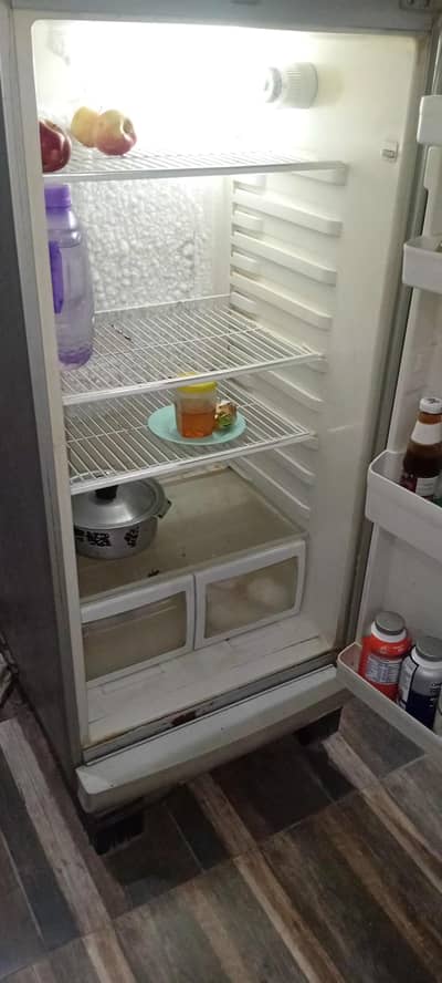 A good condition fridge is available for sale