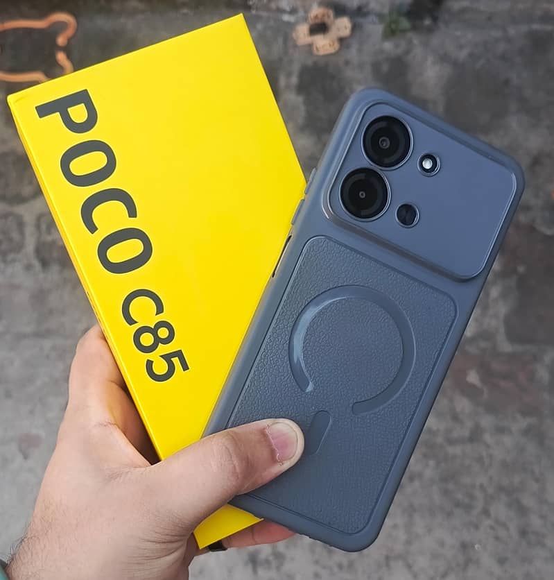 Xiaomi POCO C85 mobile with official box with charger with 2 Covers ...