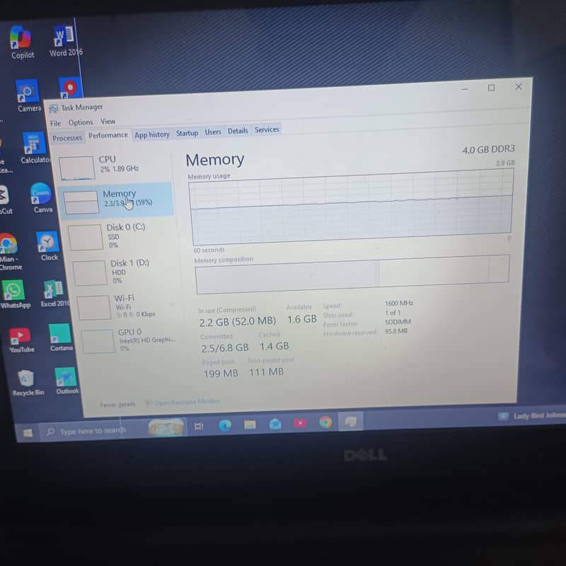 Dell Laptop Core i3 4th Gen | 4GB RAM | 128GB SSD | Intel HD Graphics 7