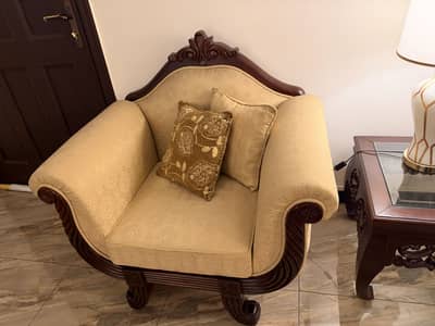 5 seater pure sheesham sofa set in 10/10 condition