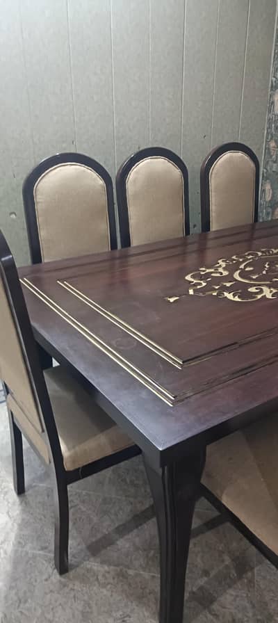 wooden dining table full size with 8 chairs