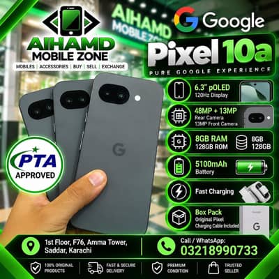 Google Pixel 10a - 8GB & 128GB - Box Pack - Pta Approved