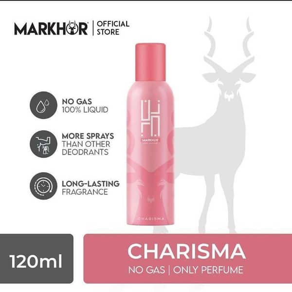 Markhor Body Spray (Charisma) Non-Gas Perfume For Woman 120ml