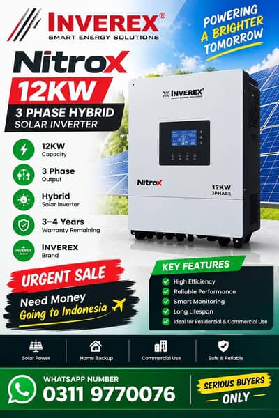 Inverex Nitrox 12KW 3 Phase Hybrid Solar Inverter