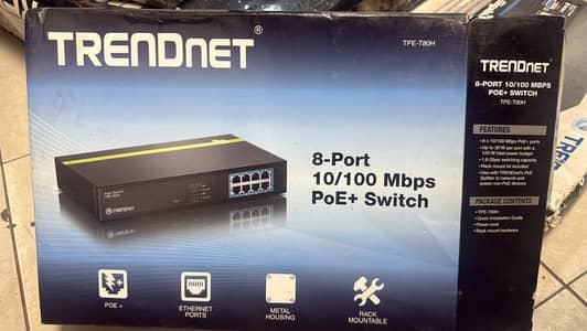 TRENDnet Network Switch | 8 Port LAN Switch | Rack Mountable PoE Swit