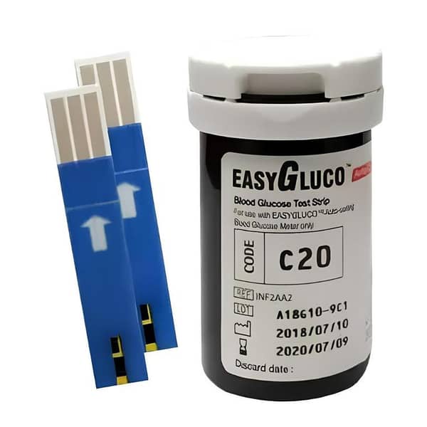 EasyGluco Auto-Coding Blood Glucose Test Strips – Pack of 50